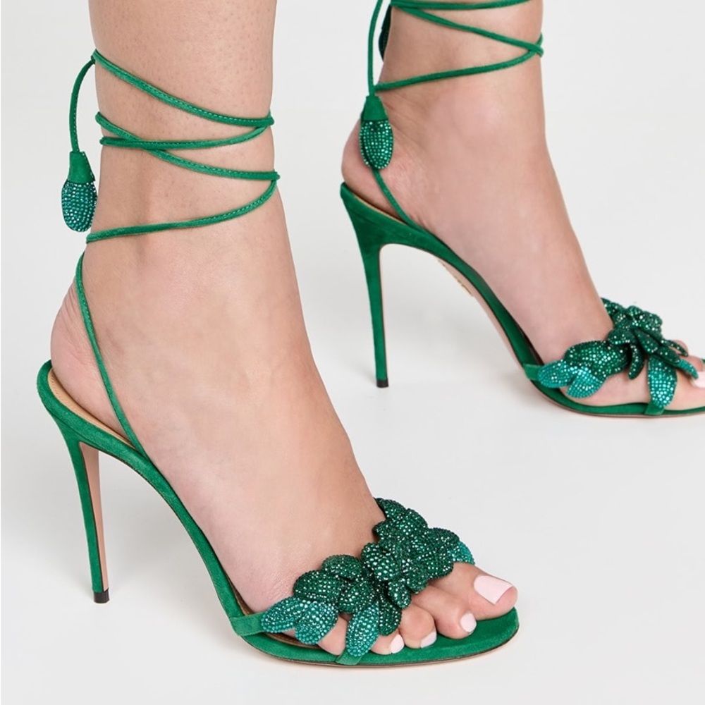 Like new Aquazzura 105mm Galactic Flower Sandals 37 $1,395 - Picture 5 of 13